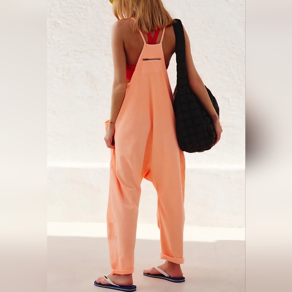 FP Movement by Free People Pants - Free People Movement NWT Hot Shot Onesie Pastel Peach *Current*